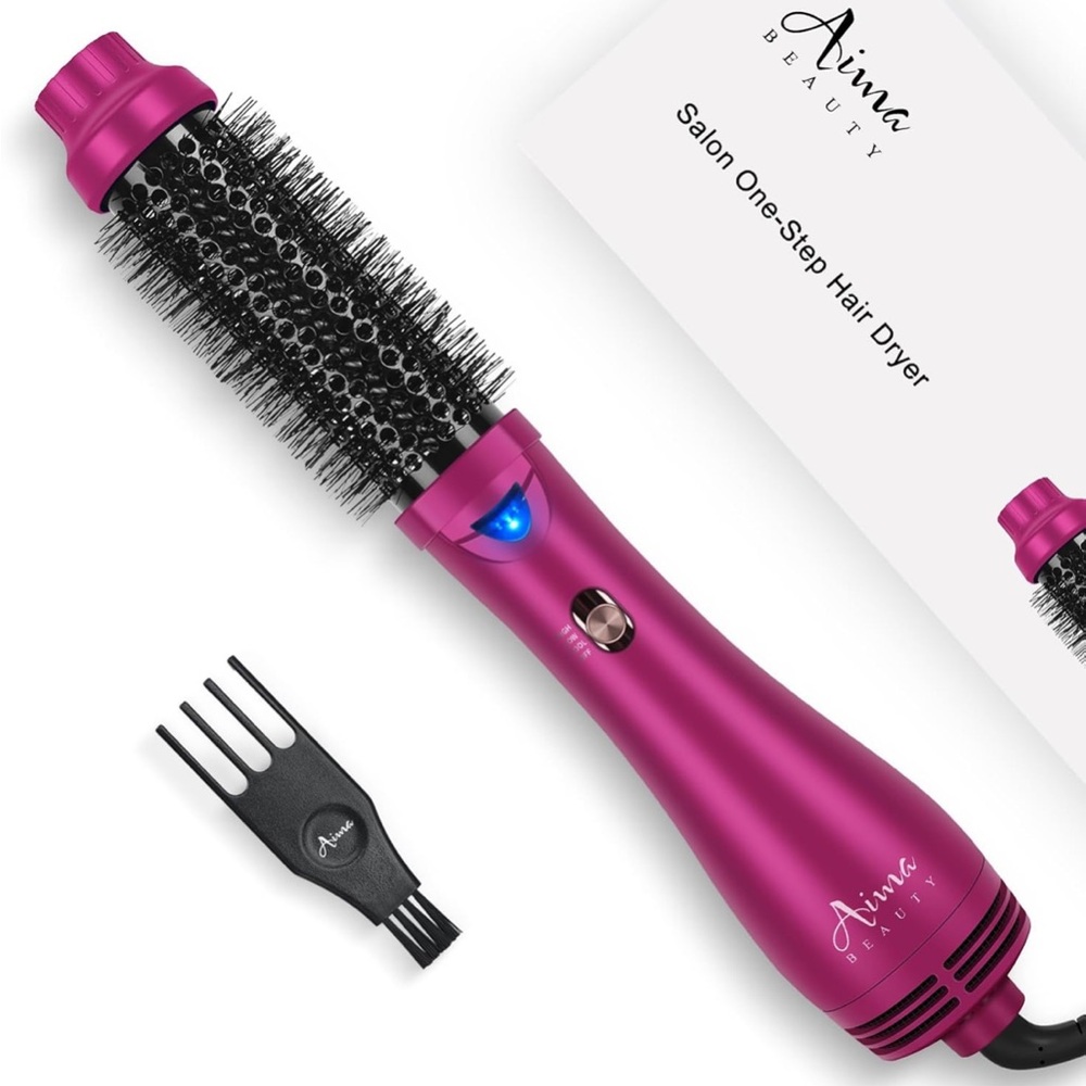 Aima Beauty One Step Hair Dryer & Volumizing Hot Air Brush- Rose Pink